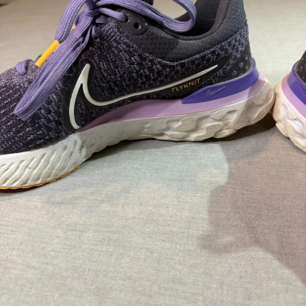 Nike React Infinity Run Flyknit 3 Women 11 Purple Good DD3024-502‎ Running Shoes